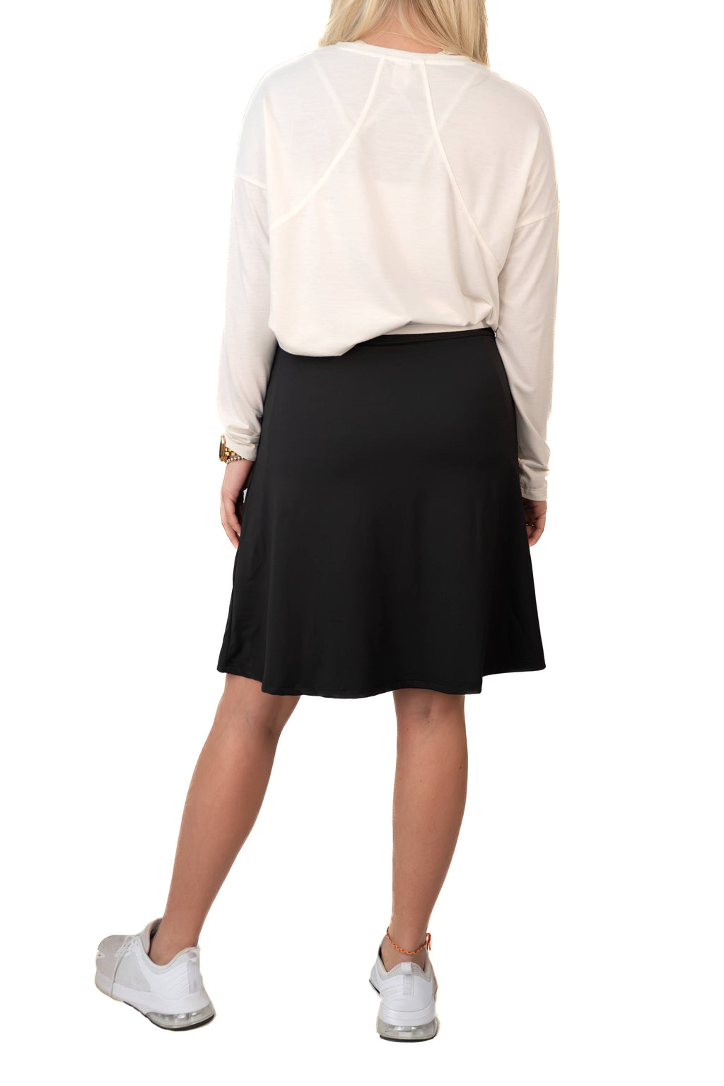 Side Pleat Skort - Black