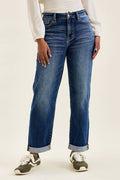 Dark Wash Boyfriend Jeans - Judy Blue