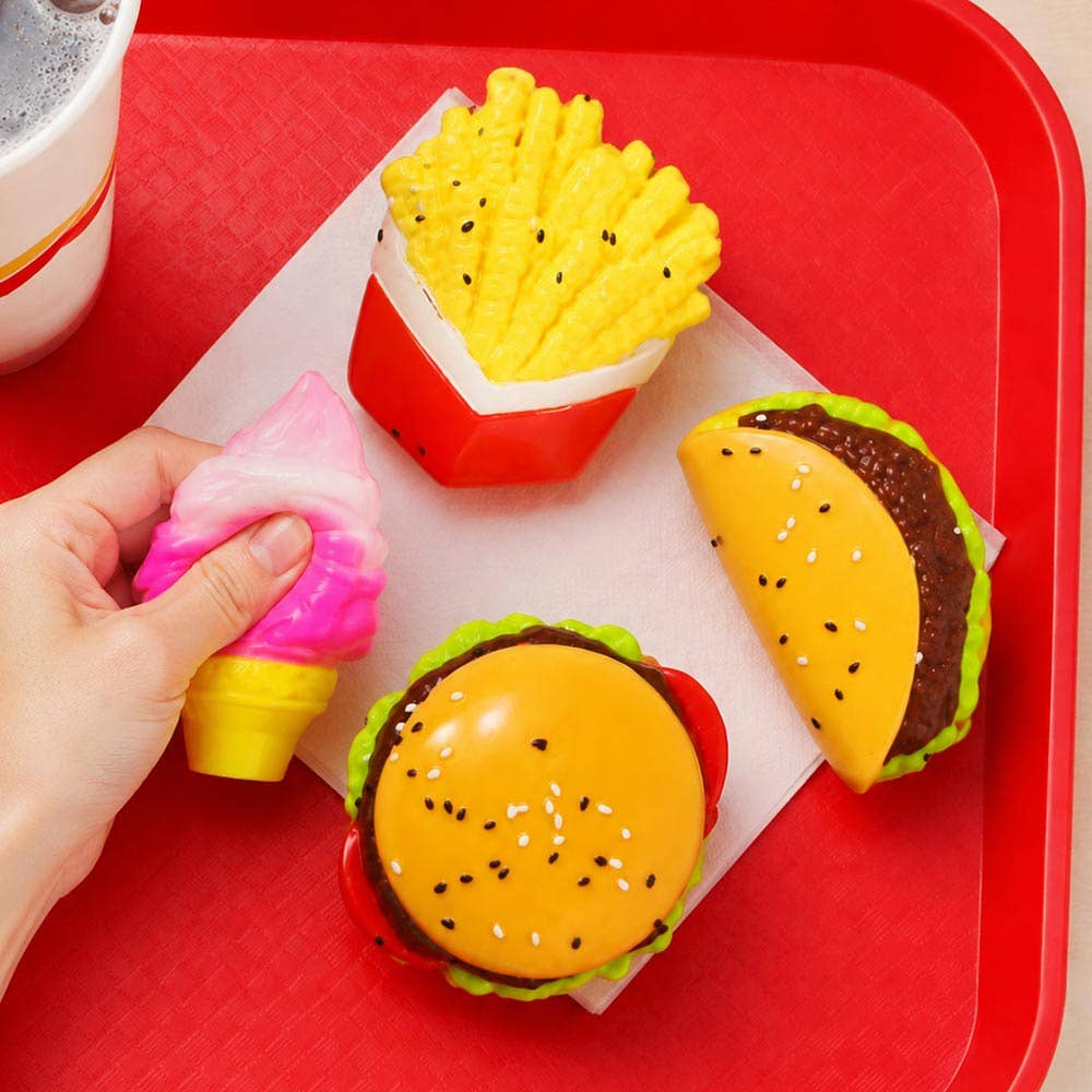 18PCS - Assorted Fast Food Squeeze Squishy Stress Relief Toy