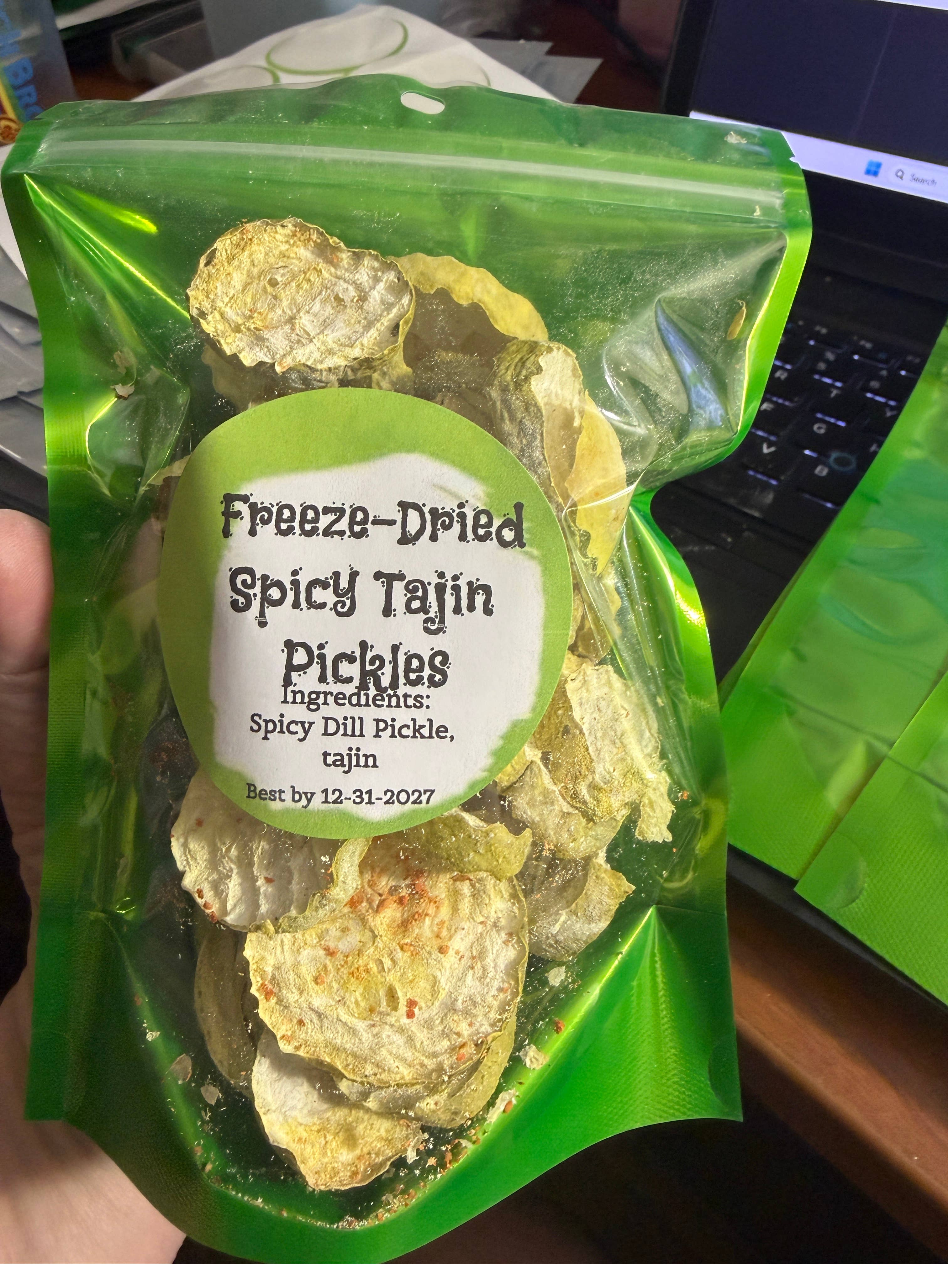 Freeze Dried spicy tajin pickles