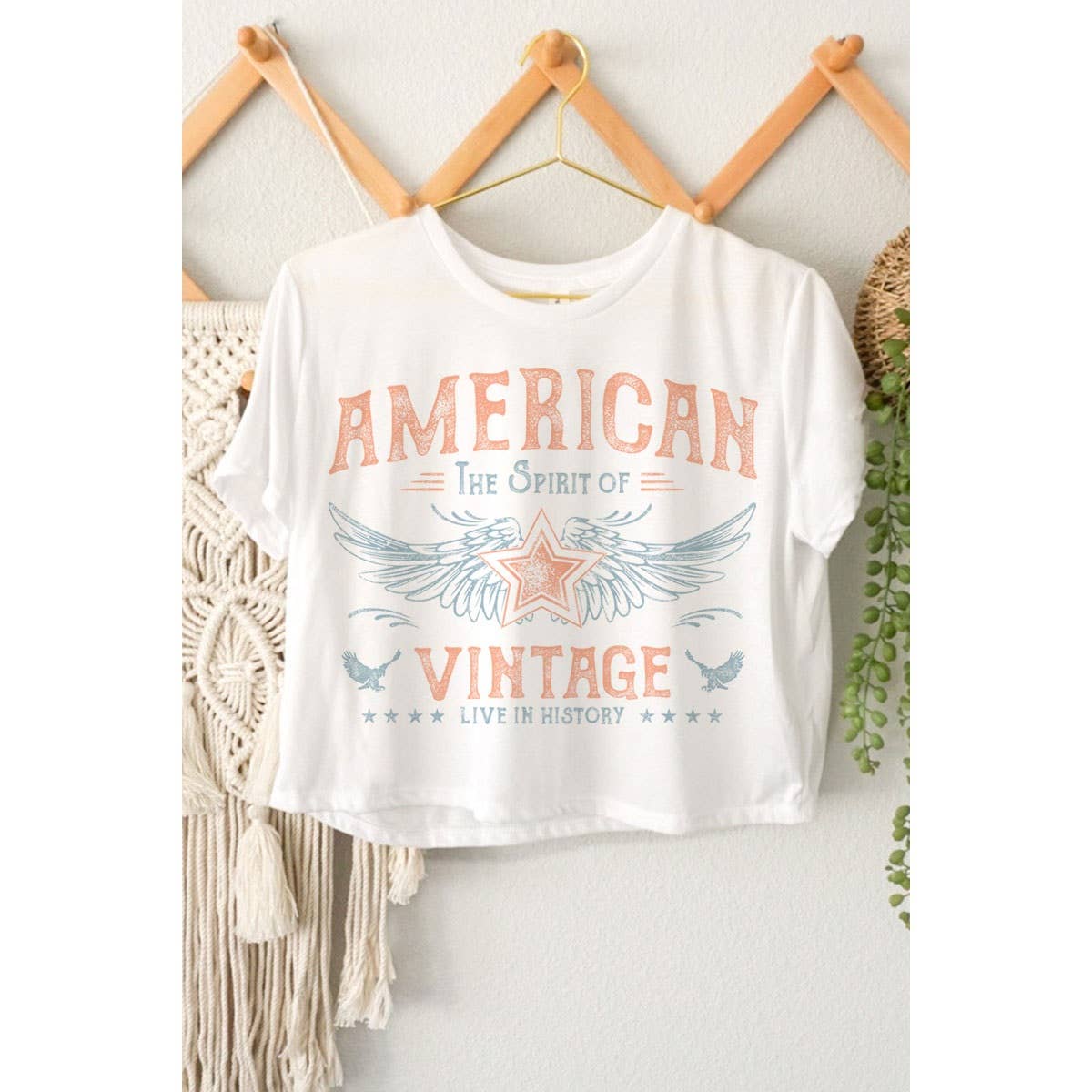AMERICAN VINTAGE GRAPHIC CROP TOP