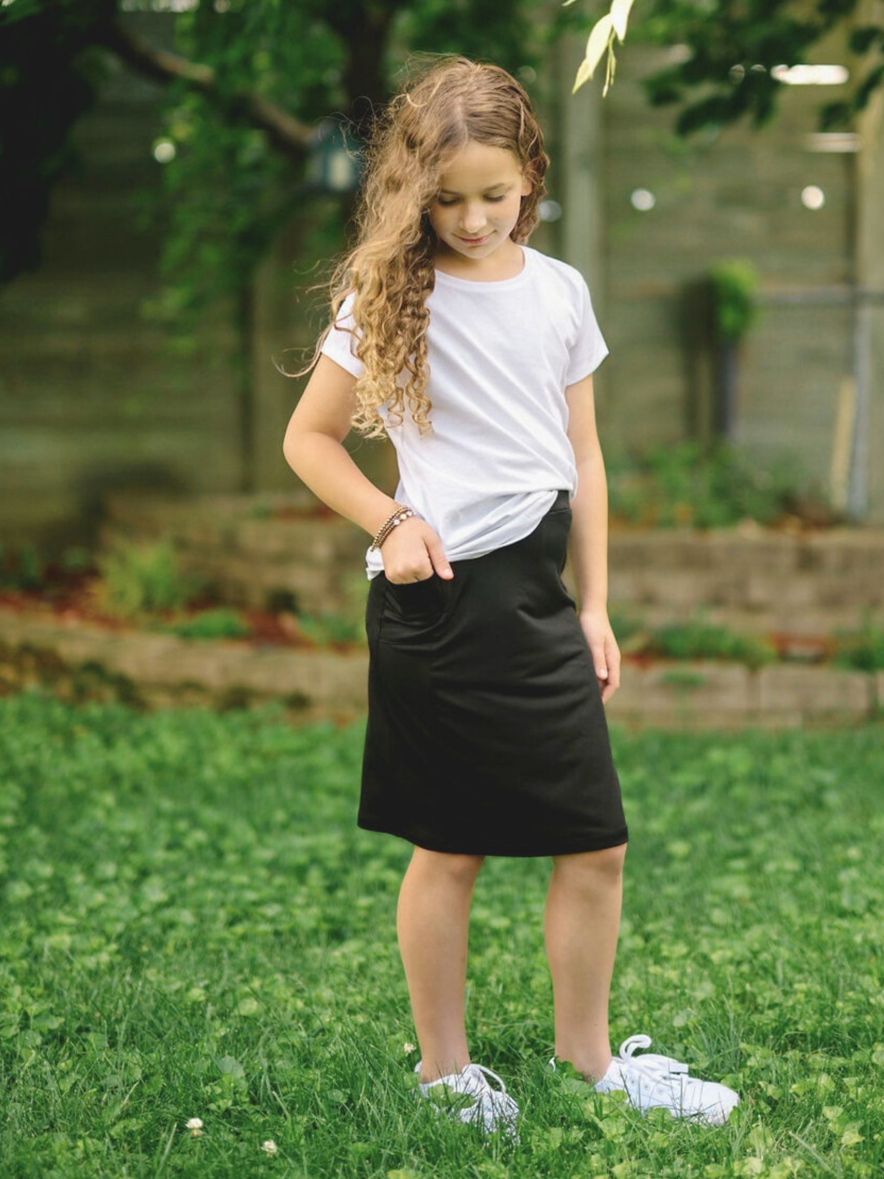 Snoga Girl’s Modest Fit Skort - Black
