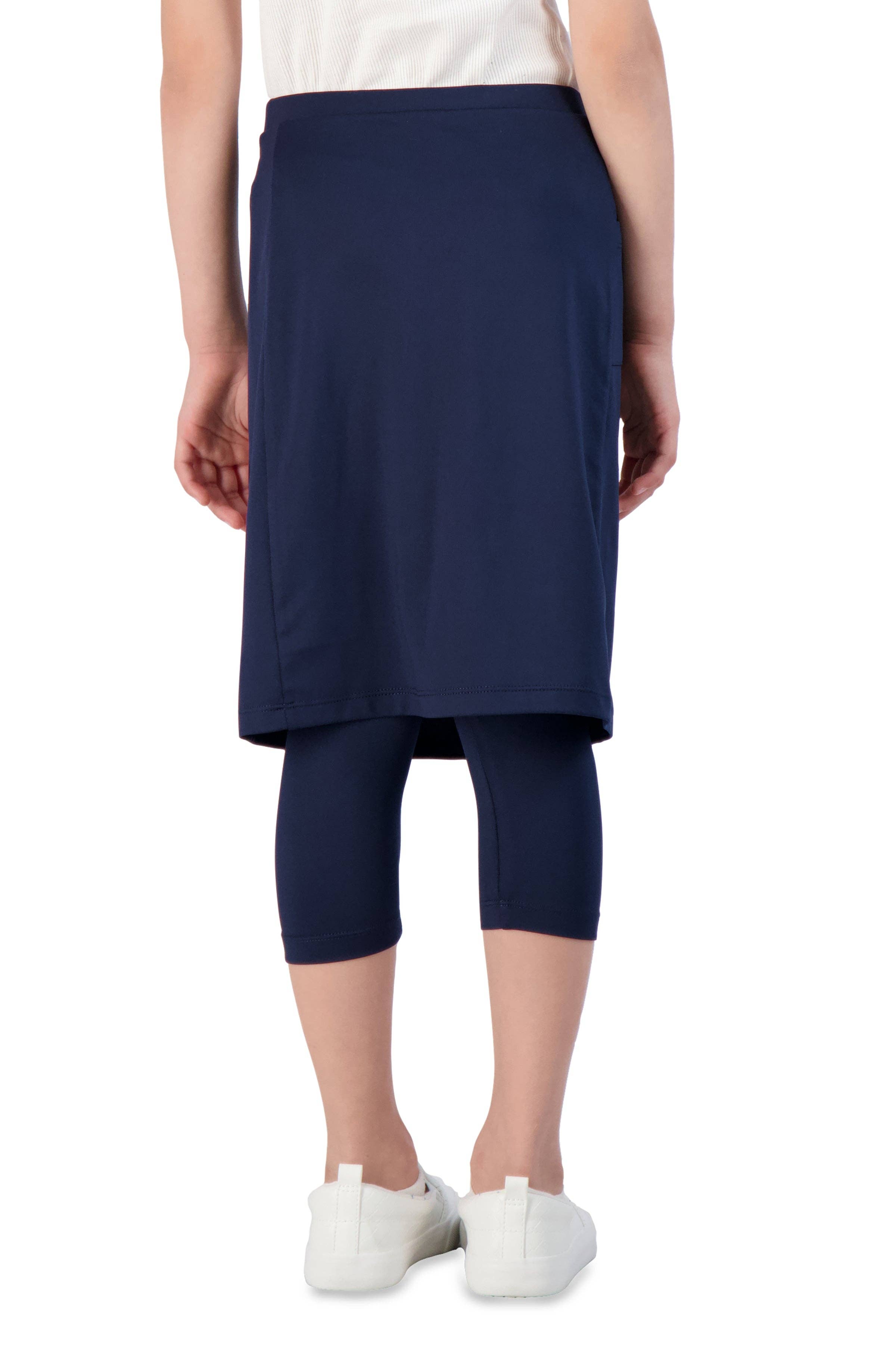 Snoga Girl’s Modest Fit Skirted Leggings - Navy