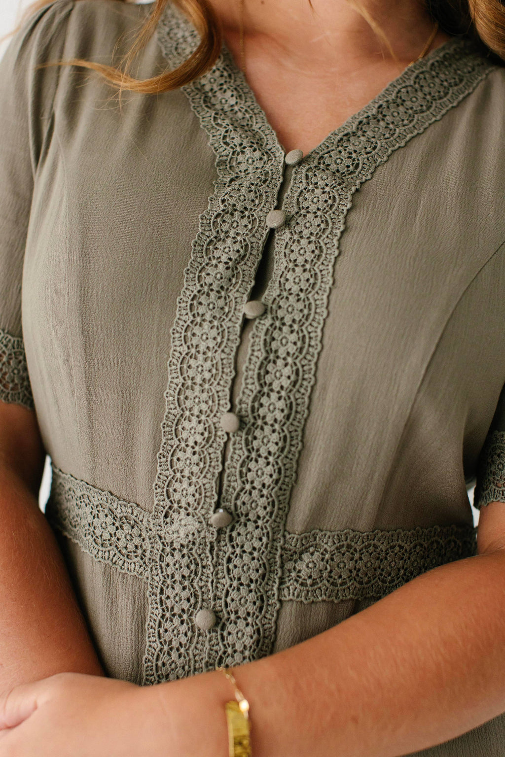 Marigold Lace Detail Maxi Dress