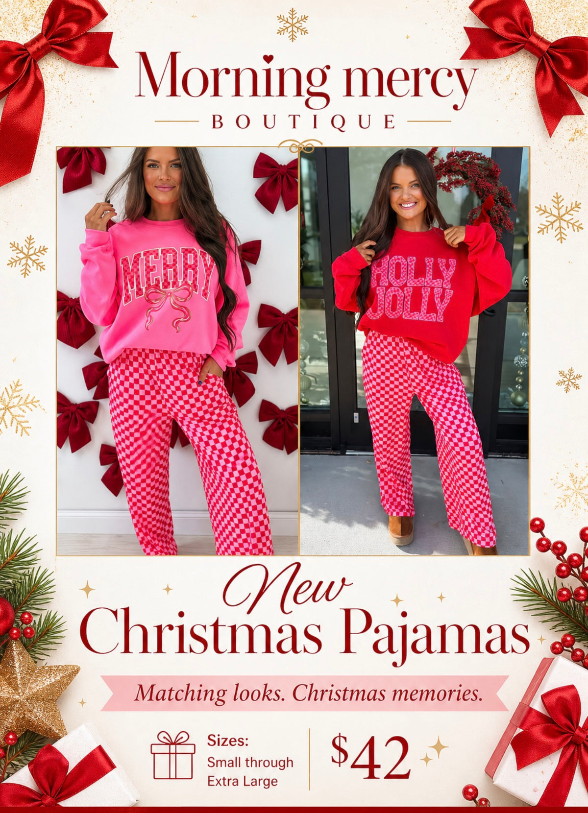 “Holly Jolly” Christmas Pj Sets
