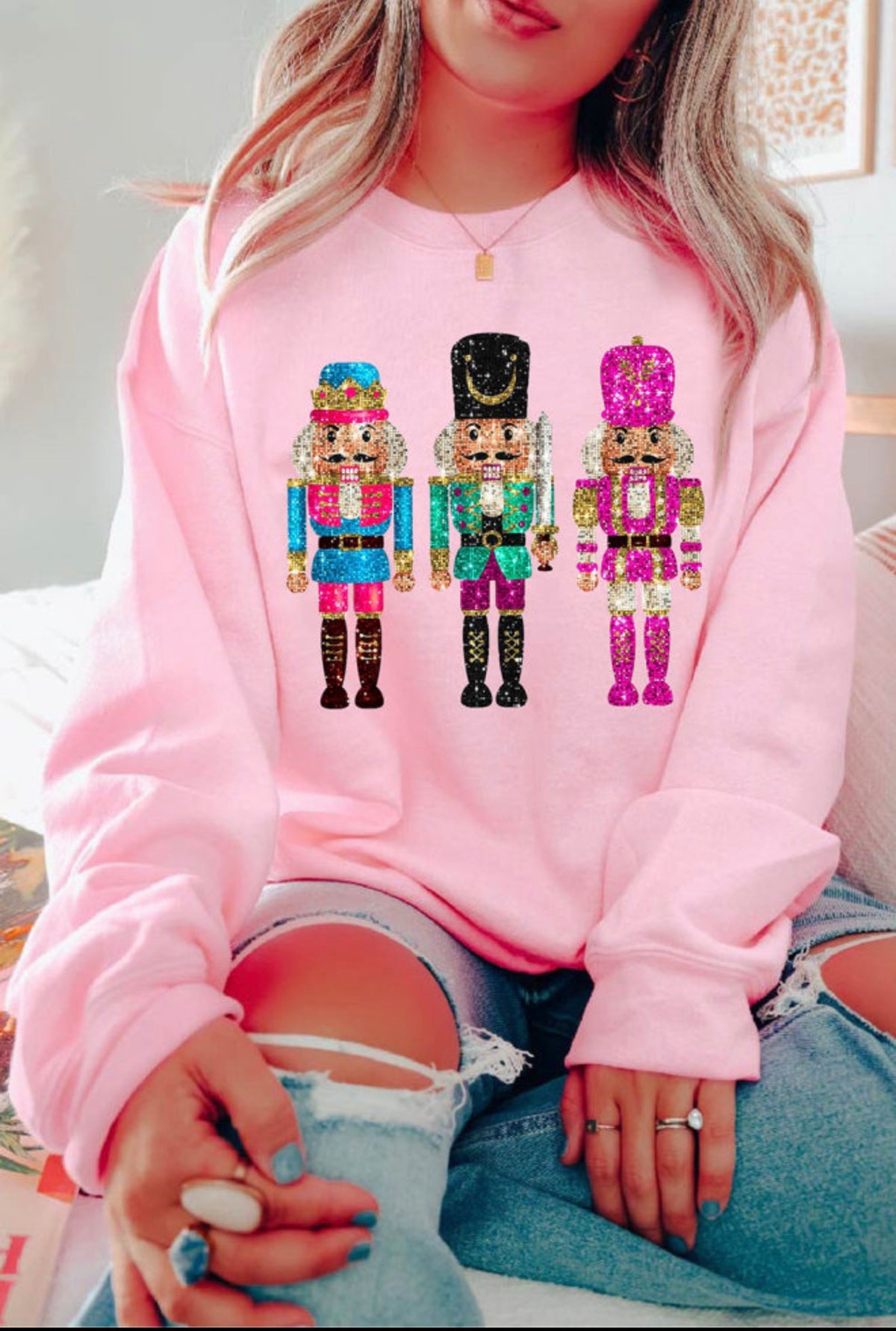 Pink nutcracker sweatshirt