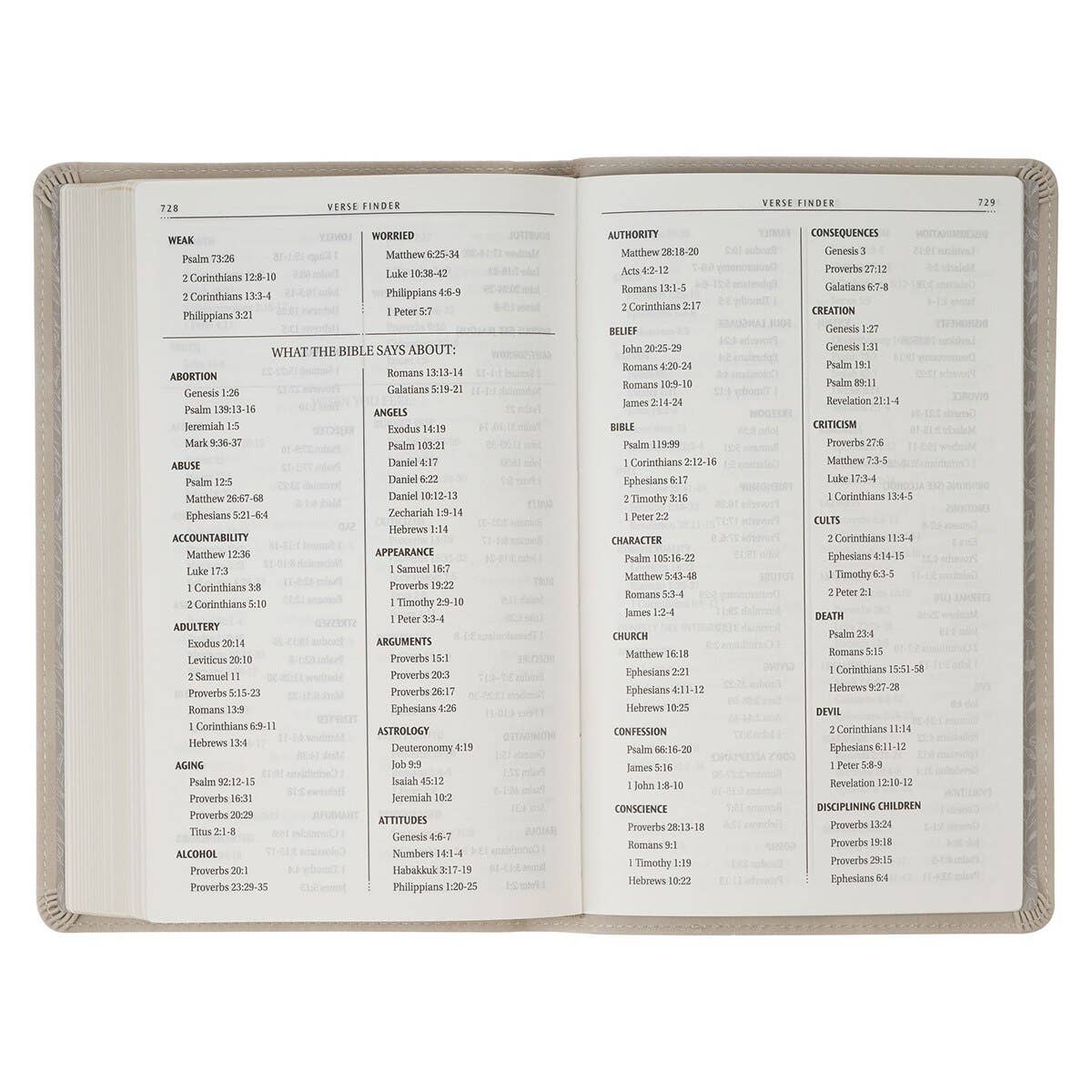 KJV Bible Gift Edition Faux Leather Taupe