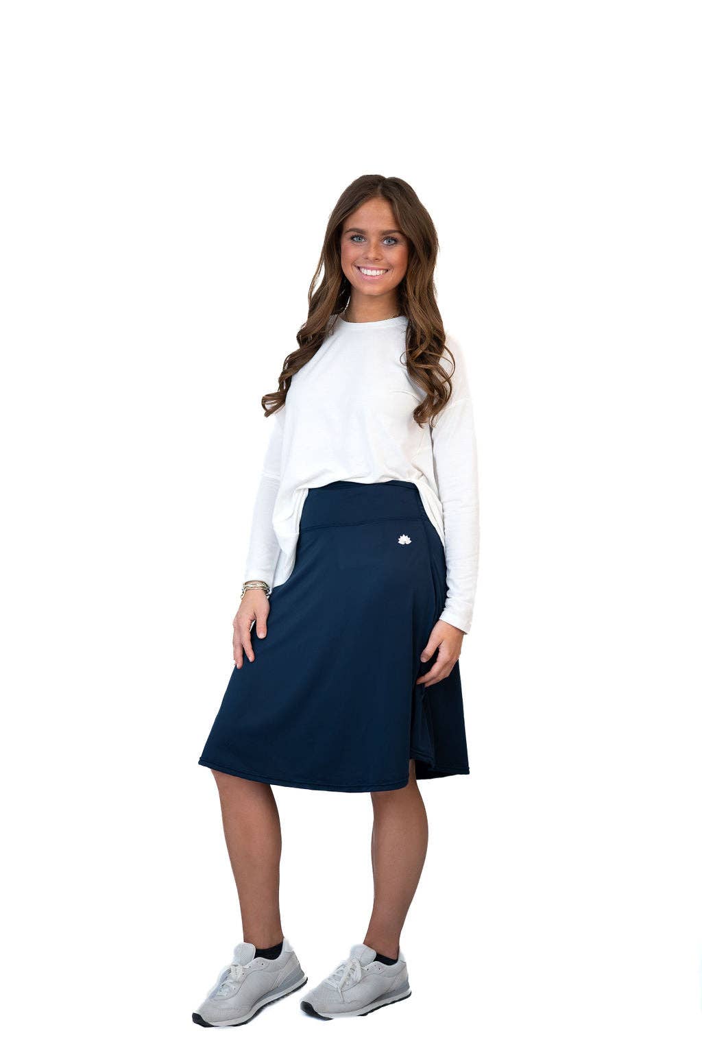 Women's A-Line Lightweight Active Skirt - 24" Navy