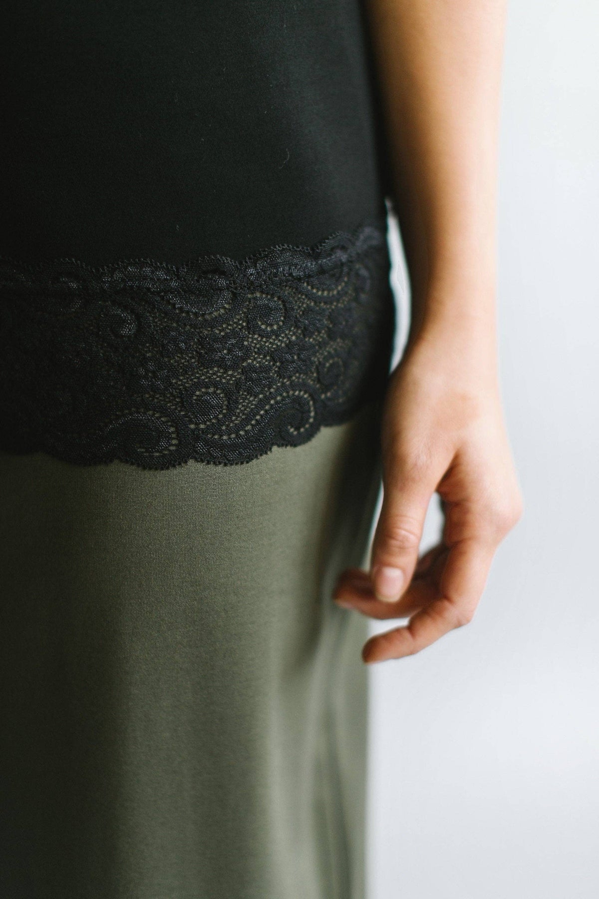 Modest Lace Trimmed Layering Tank Top FINAL SALE