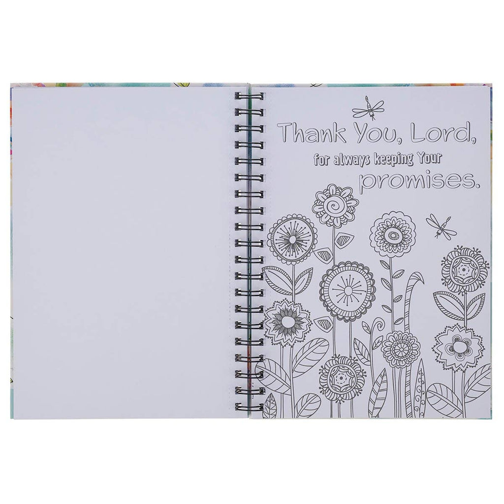 Coloring Book Spiral Prayers & Praises for Girls