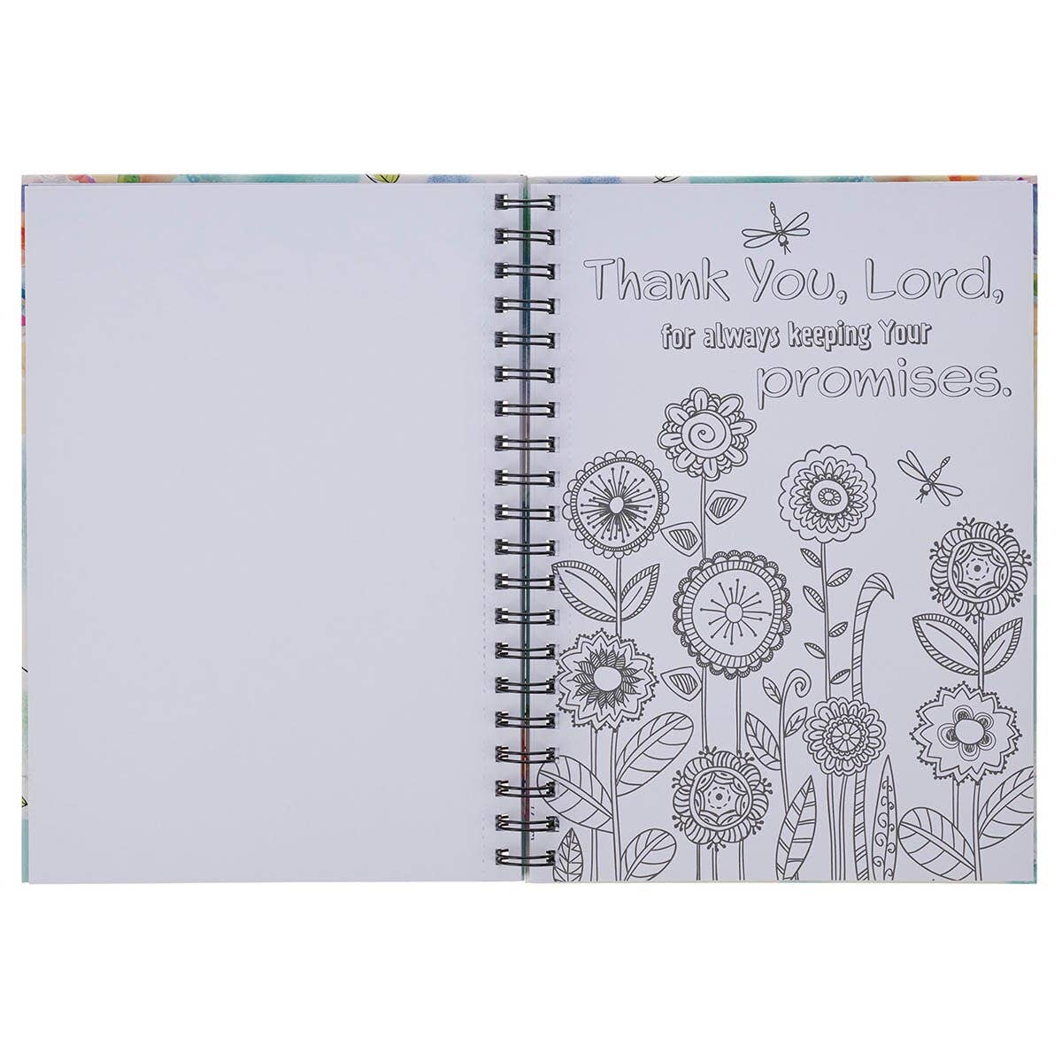 Coloring Book Spiral Prayers & Praises for Girls