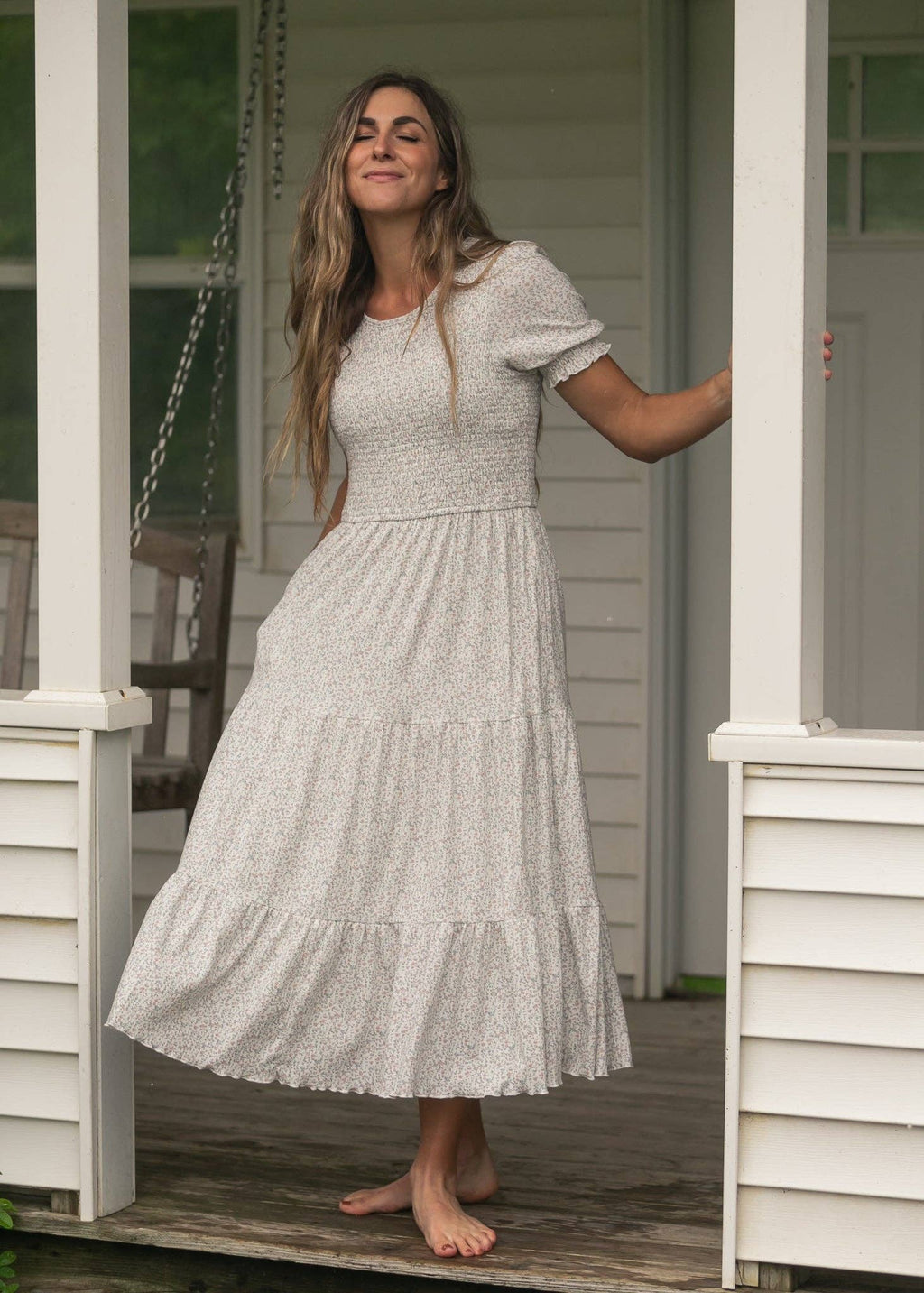 Penelope Smocked Midi Dress