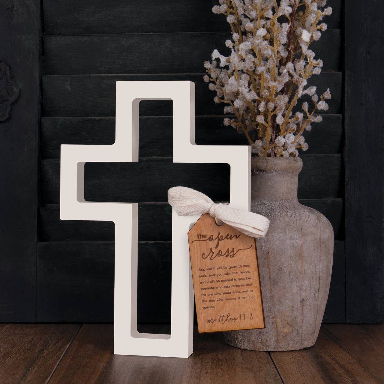 The Open Cross Collection - White Open Cross - 8"H