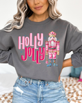 Pink Holly Jolly Christmas Sweatshirt