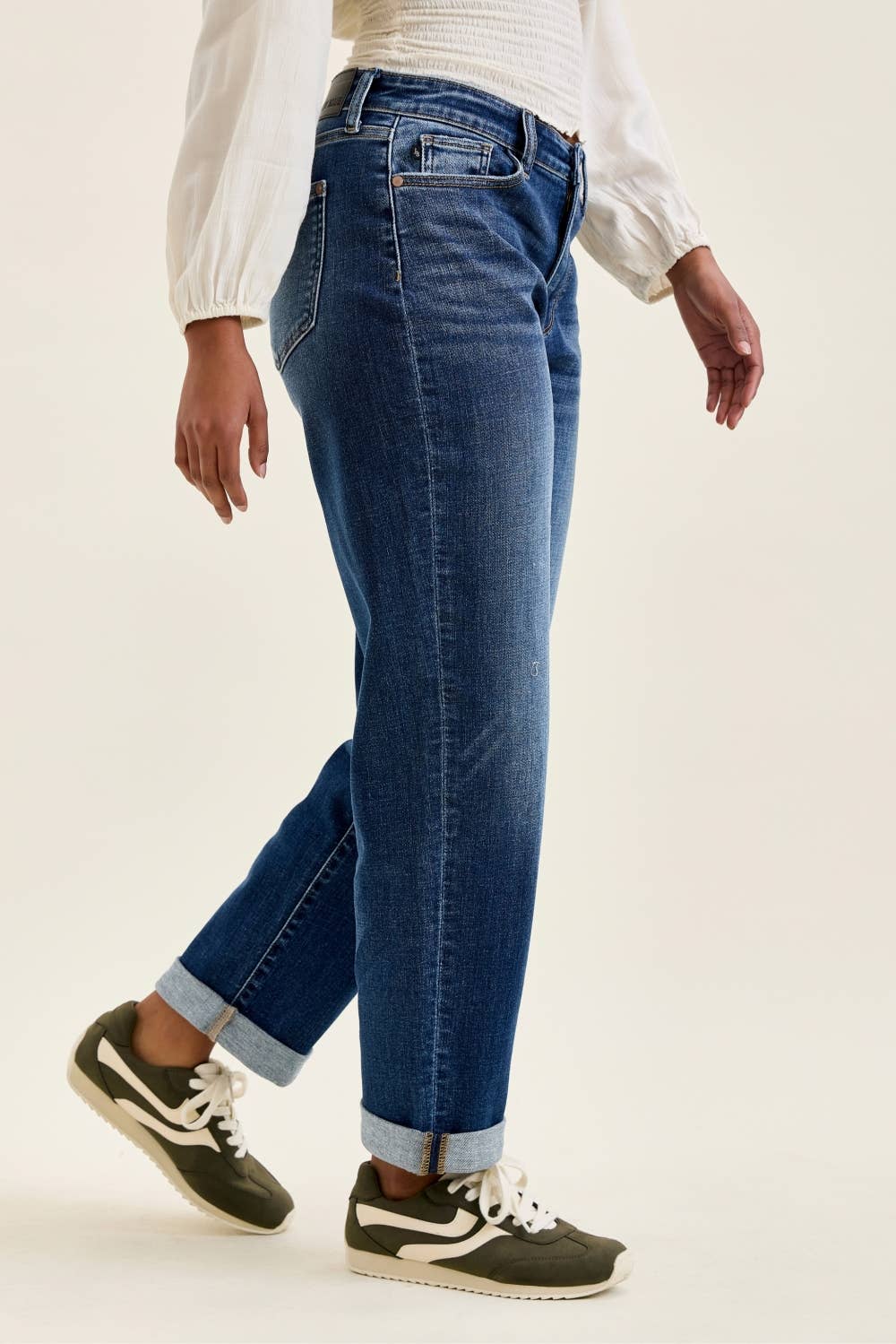 Dark Wash Boyfriend Jeans - Judy Blue