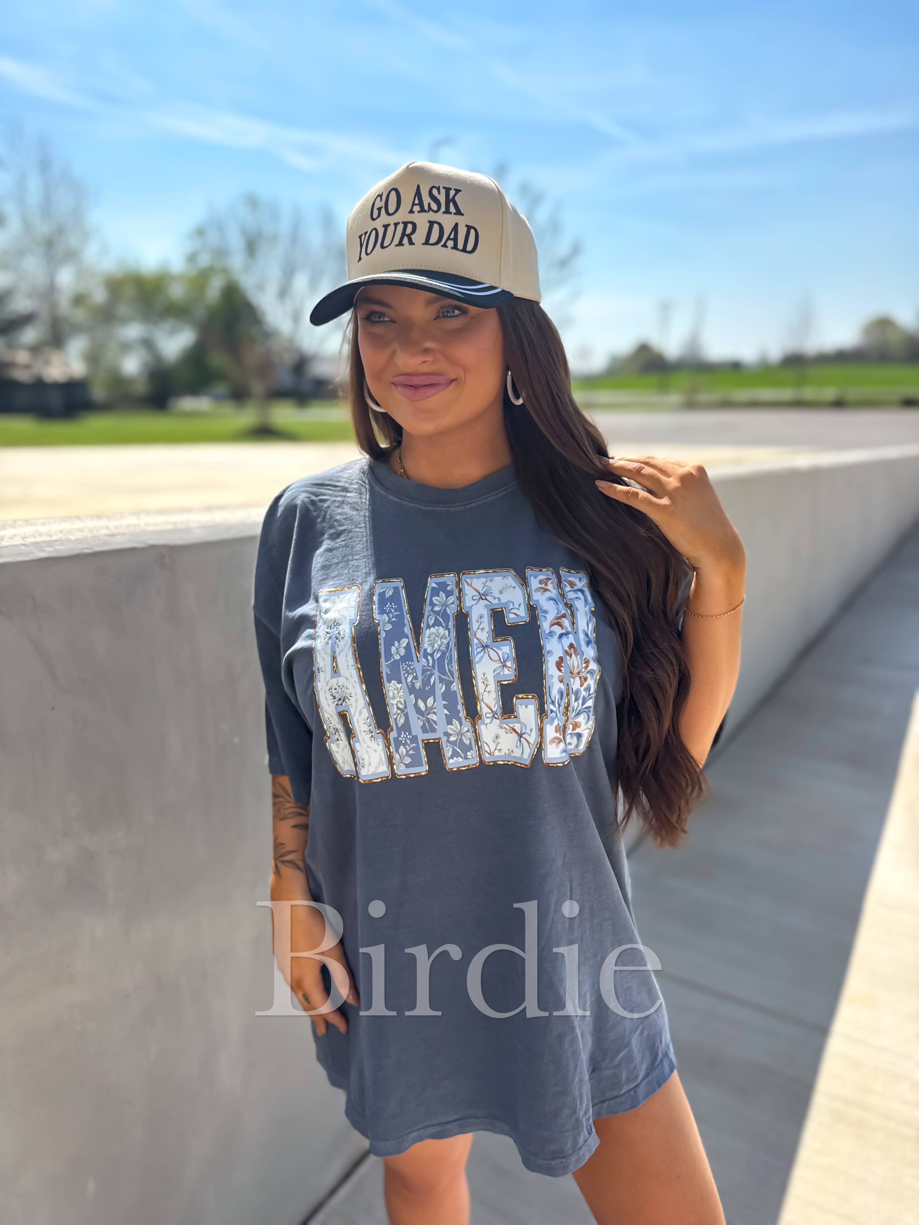 AMEN Graphic Tee on Denim