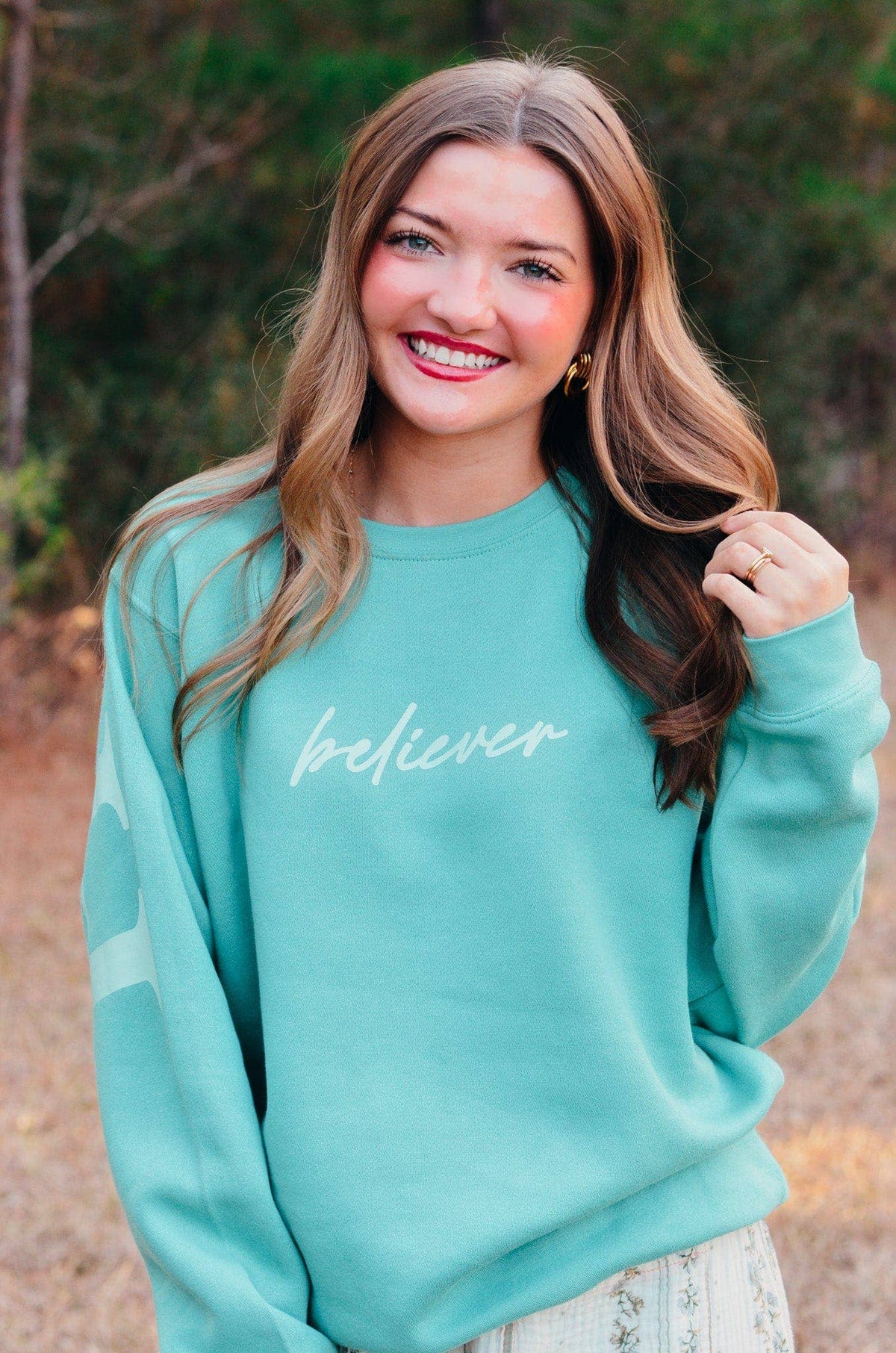 Faith Teal Sweatshirt