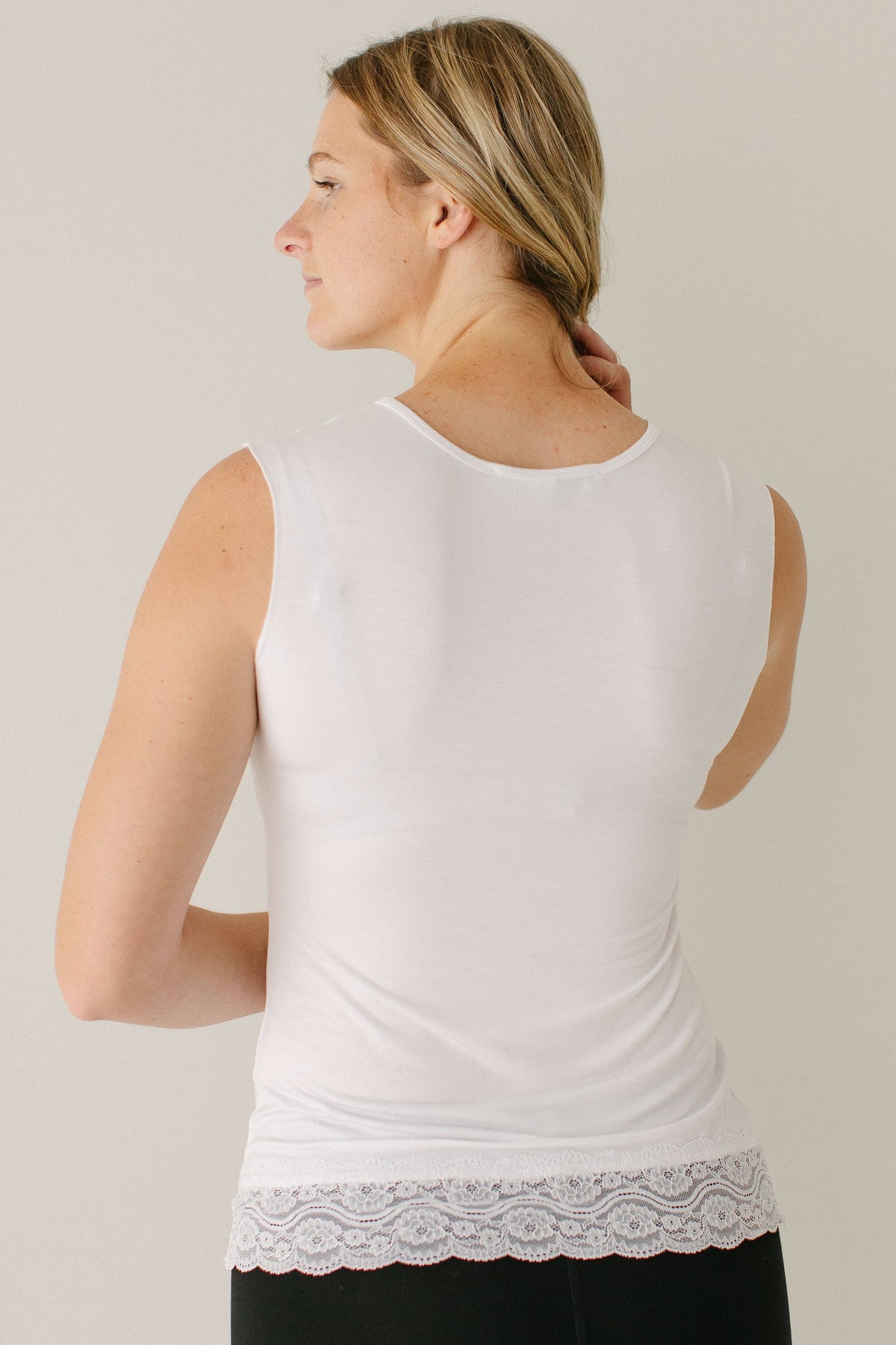 Modest Lace Trimmed Layering Tank Top FINAL SALE