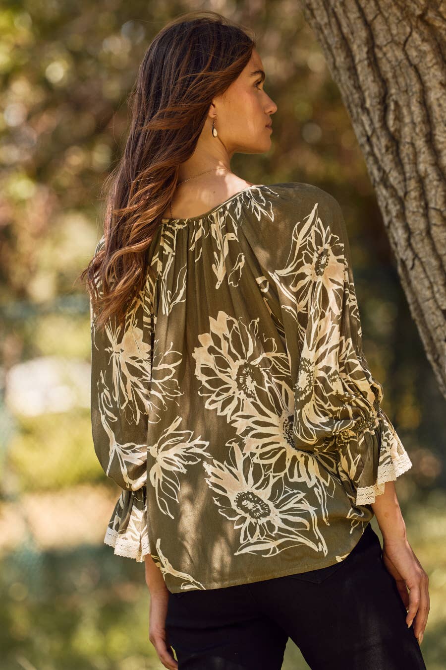 Plus Floral Printed Blouse