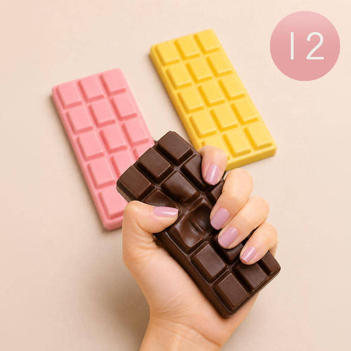 12PCS - Chocolate Bar Squishy Stress Relief Toy