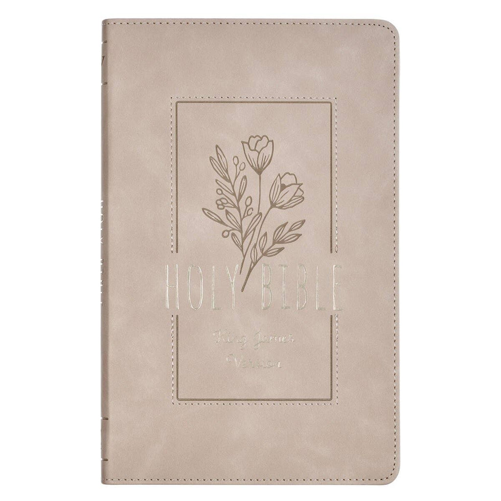 KJV Bible Gift Edition Faux Leather Taupe