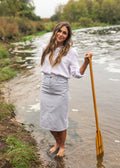 Bay Striped Midi Skirt
