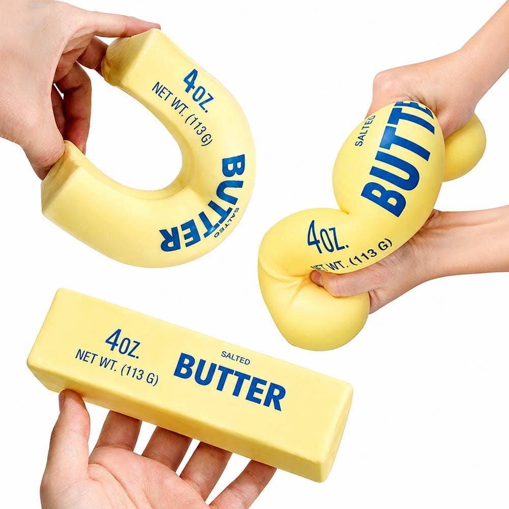 12PCS - Butter Stick Shape Squeeze Squishy Stress Relief Toy