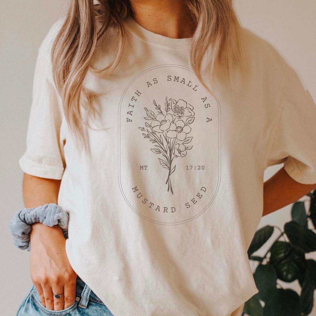 Mustard Seed Faith Women's Christian Graphic T-Shirt