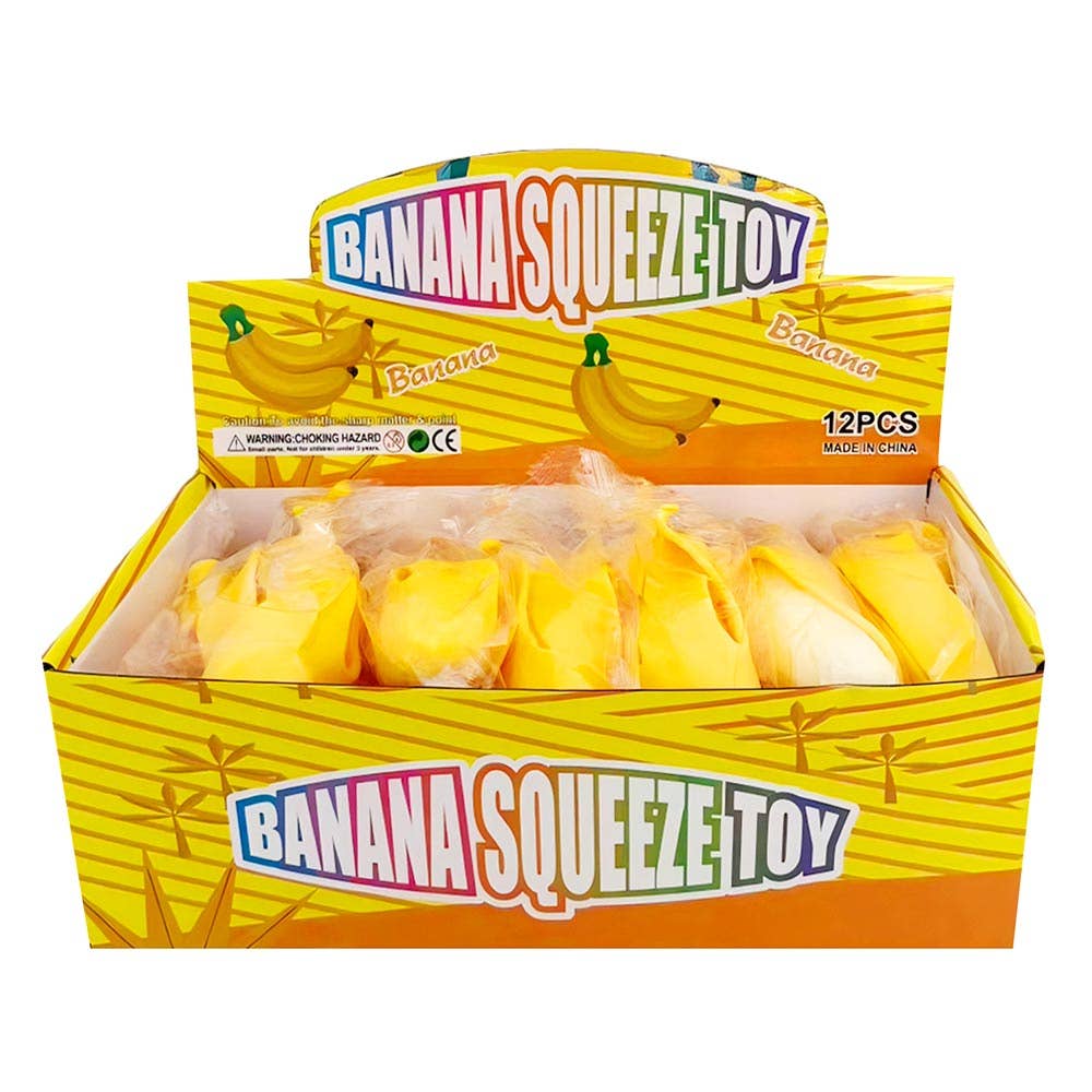 12PCS - Banana Peel Squeeze Squishy Stress Relief Toy