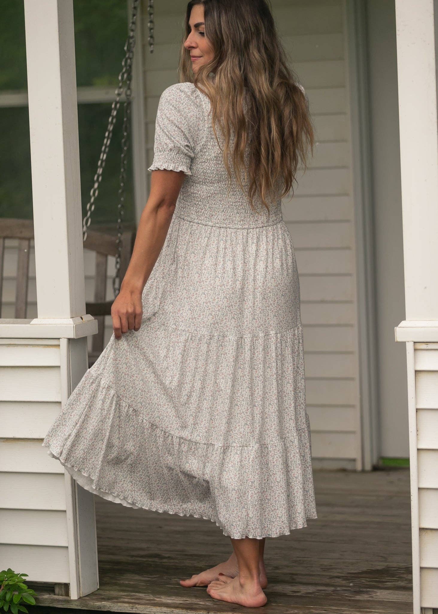 Penelope Smocked Midi Dress