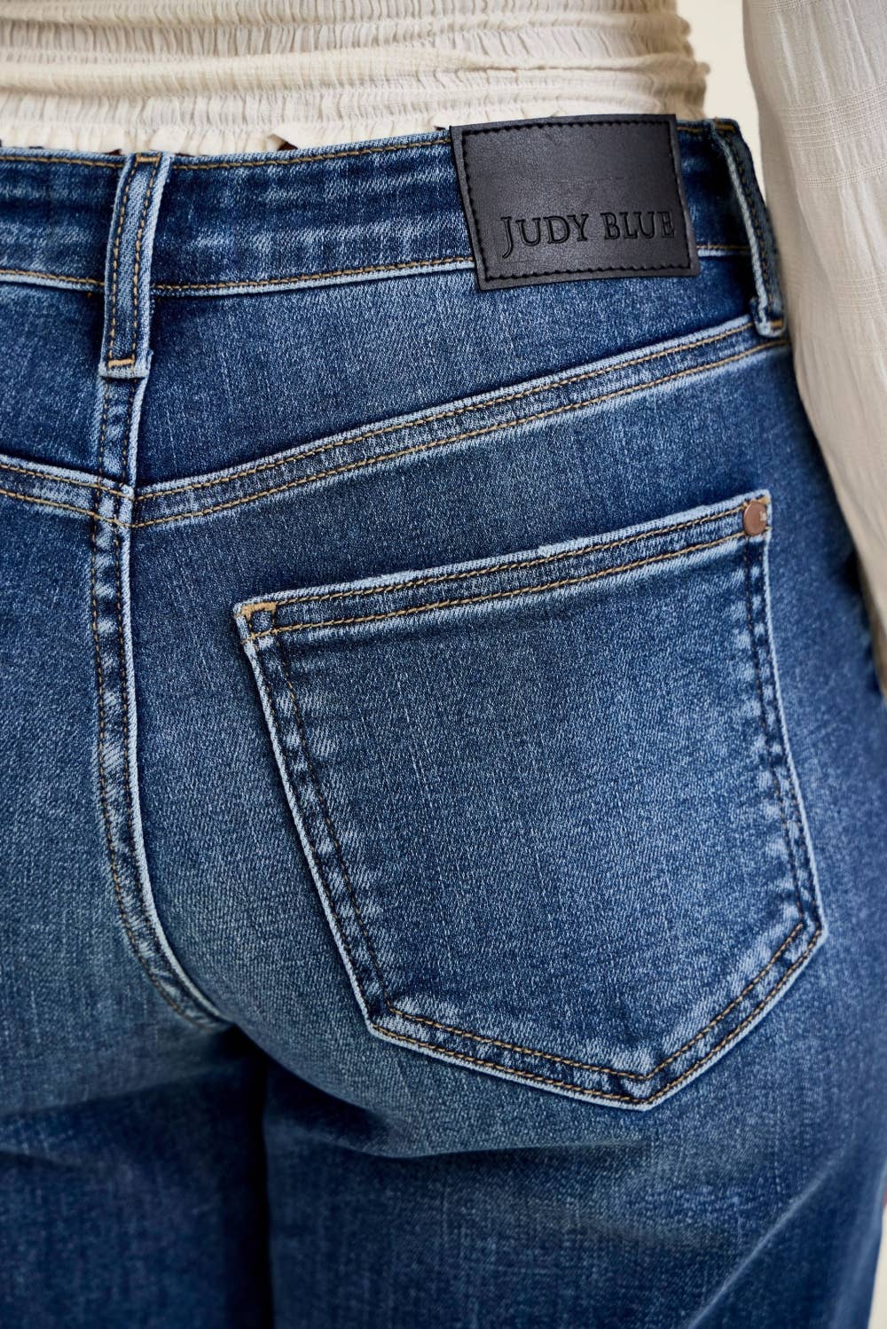Dark Wash Boyfriend Jeans - Judy Blue