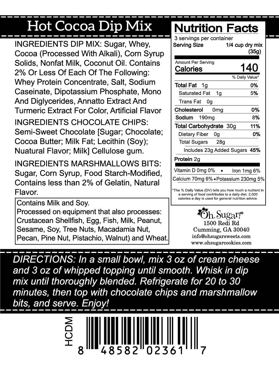 Hot Cocoa Dessert Dip Mix