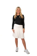 Side Pleat Skort - Brilliant White
