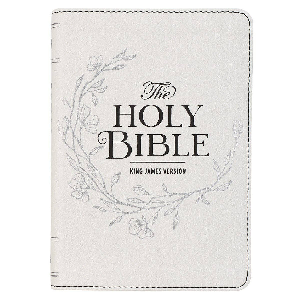 KJV Bible Compact LP Faux Leather, White