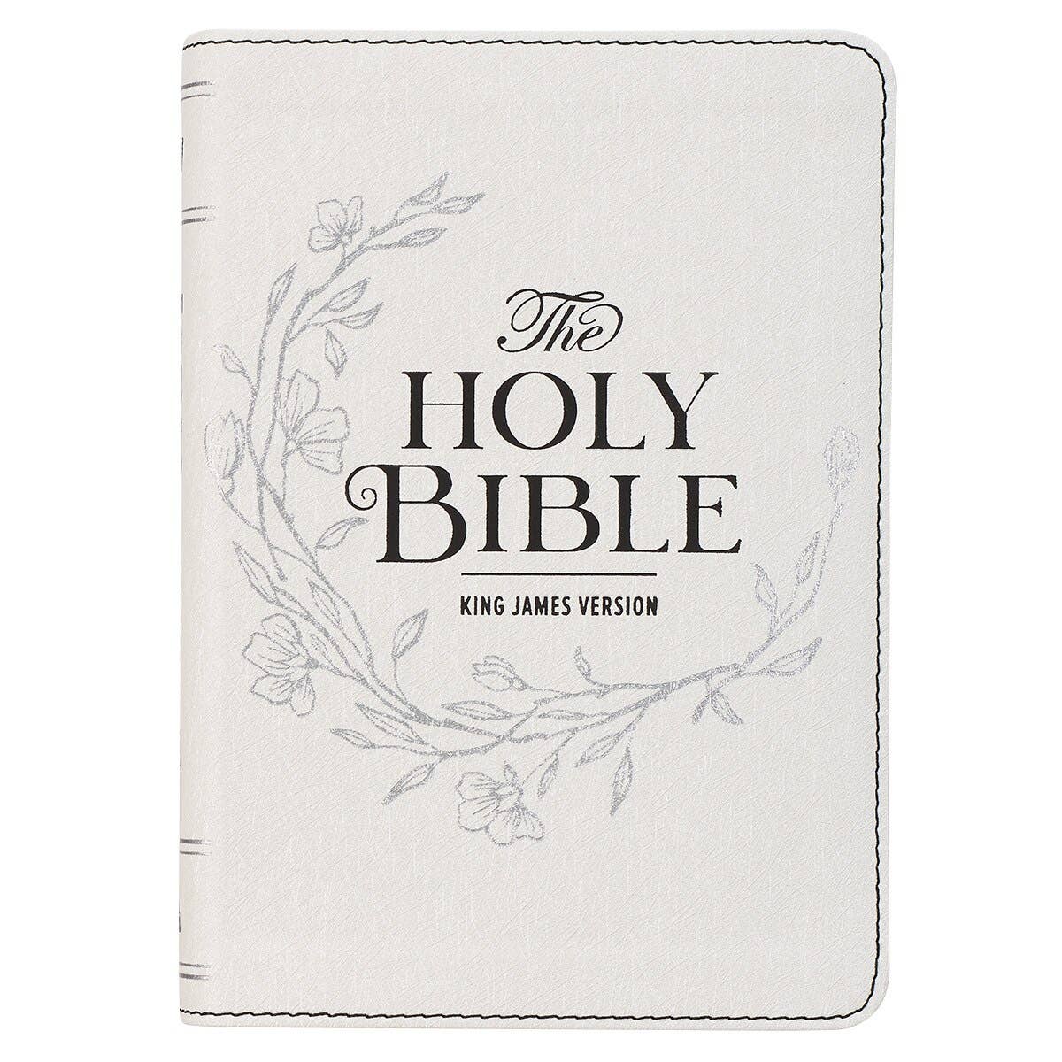 KJV Bible Compact LP Faux Leather, White