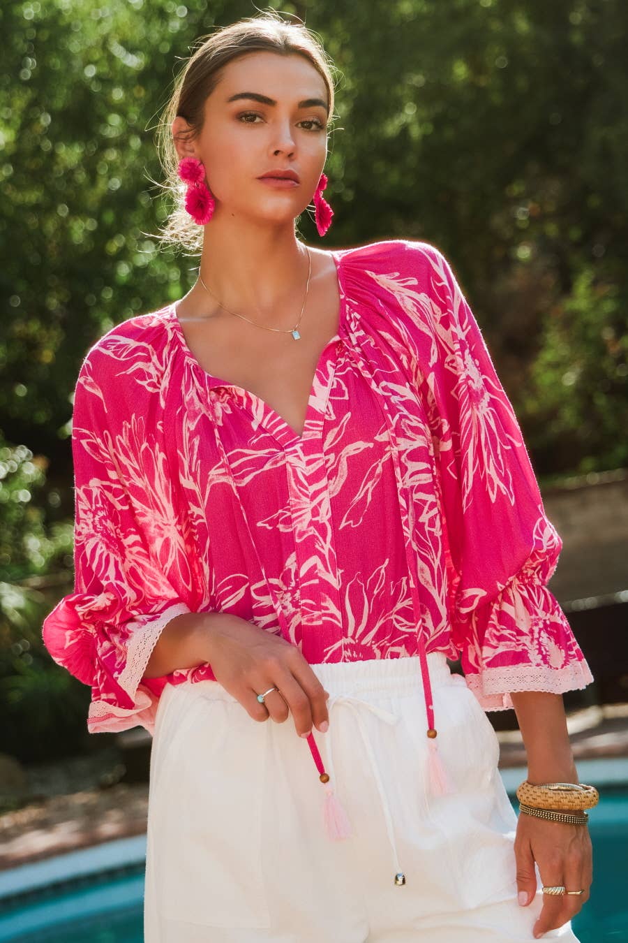 Plus Floral Printed Blouse