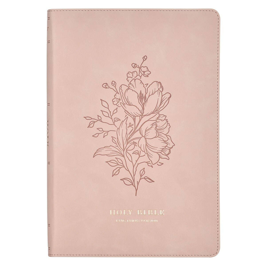 KJV Bible Thinline LP Faux Leather Trust, Pink