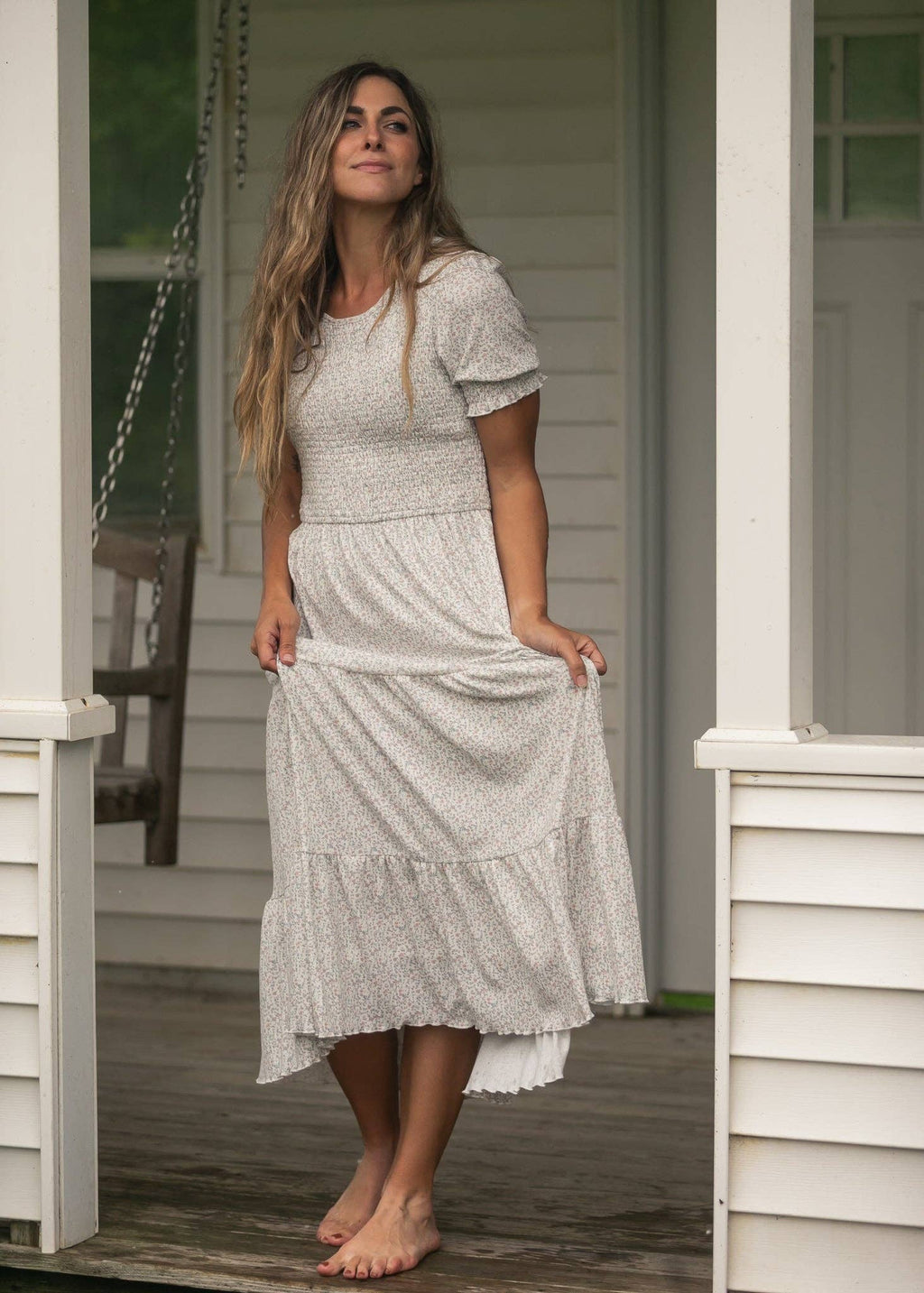 Penelope Smocked Midi Dress