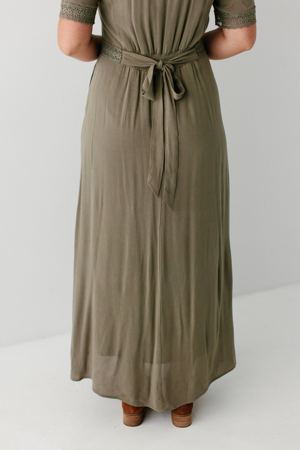 Marigold Lace Detail Maxi Dress