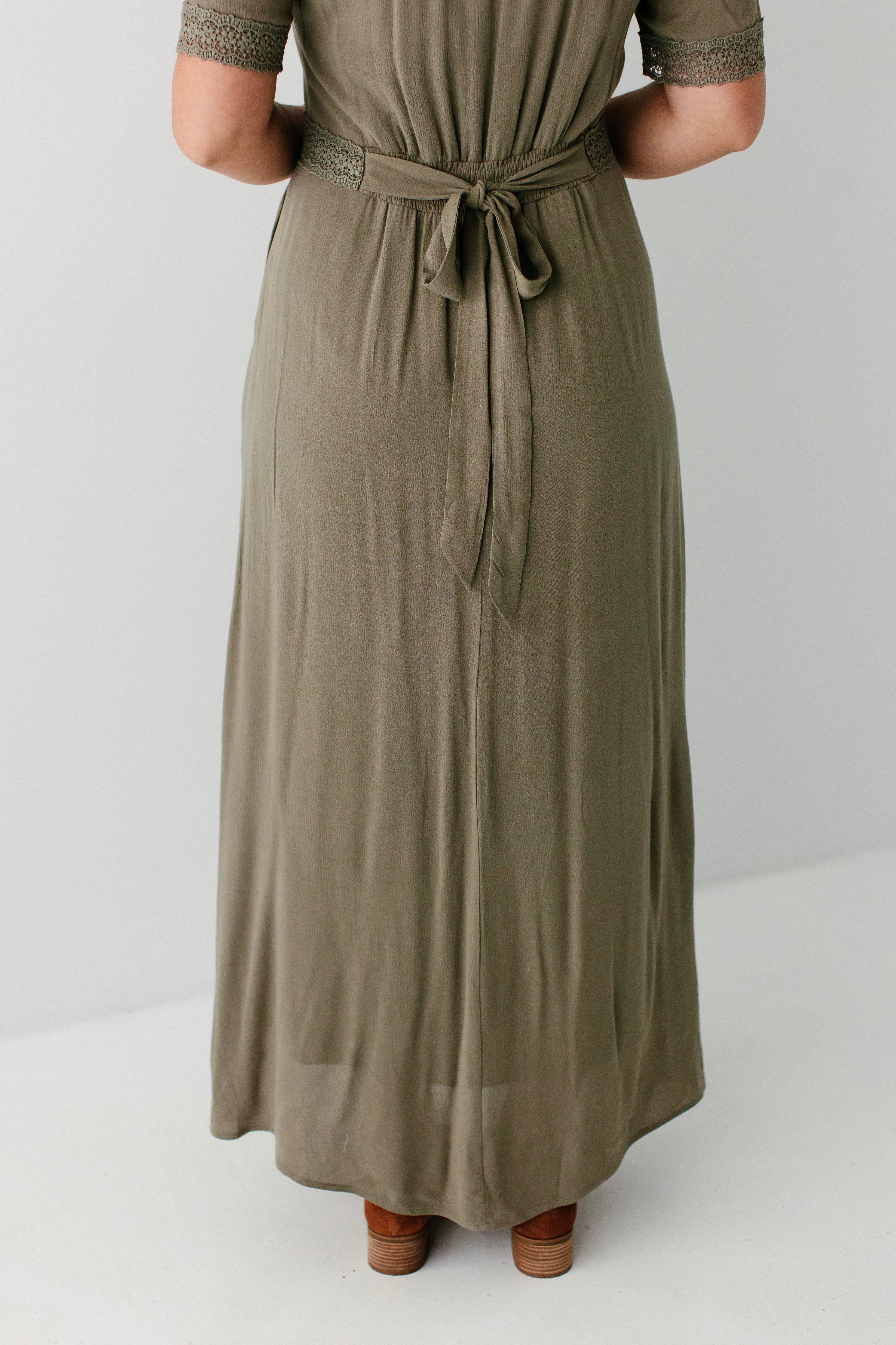 Marigold Lace Detail Maxi Dress