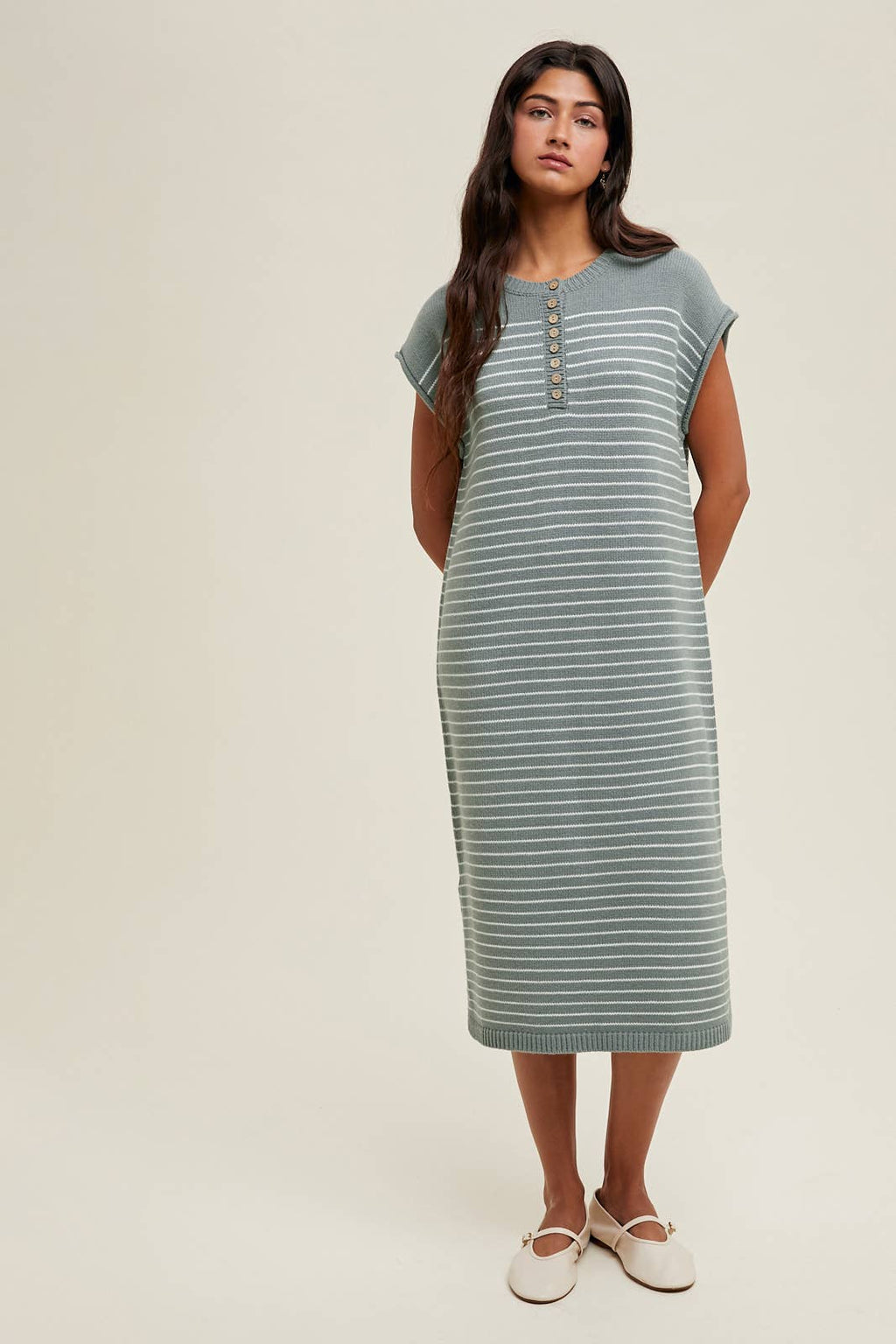 Striped Sweater Knit Dress