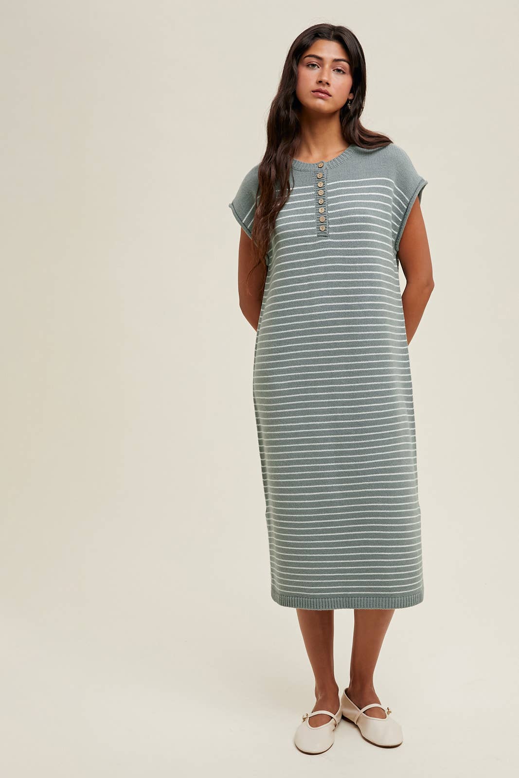 Striped Sweater Knit Dress