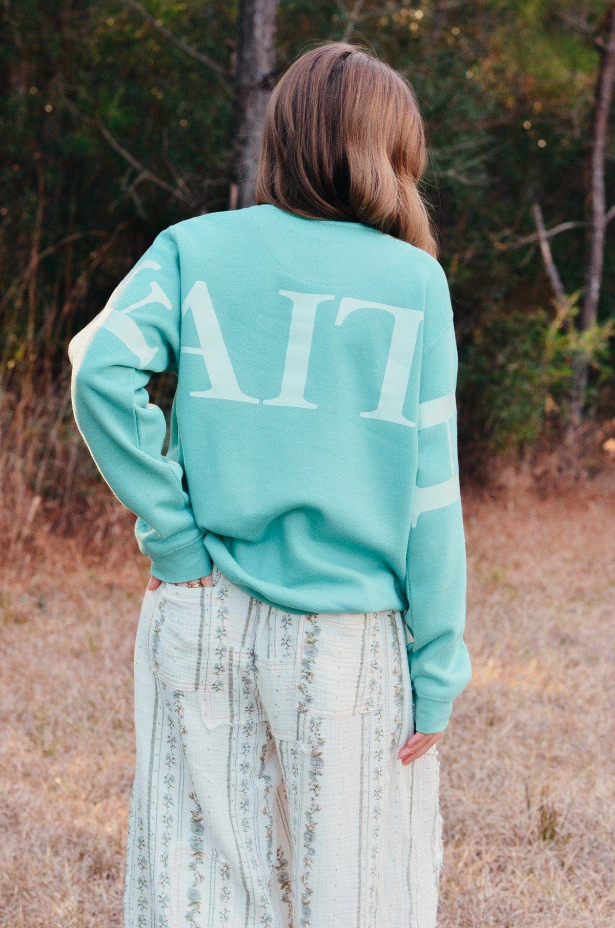 Faith Teal Sweatshirt