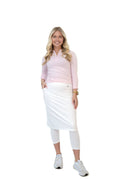 Women's Modest Fit Skirted Leggings - 24" Brilliant White