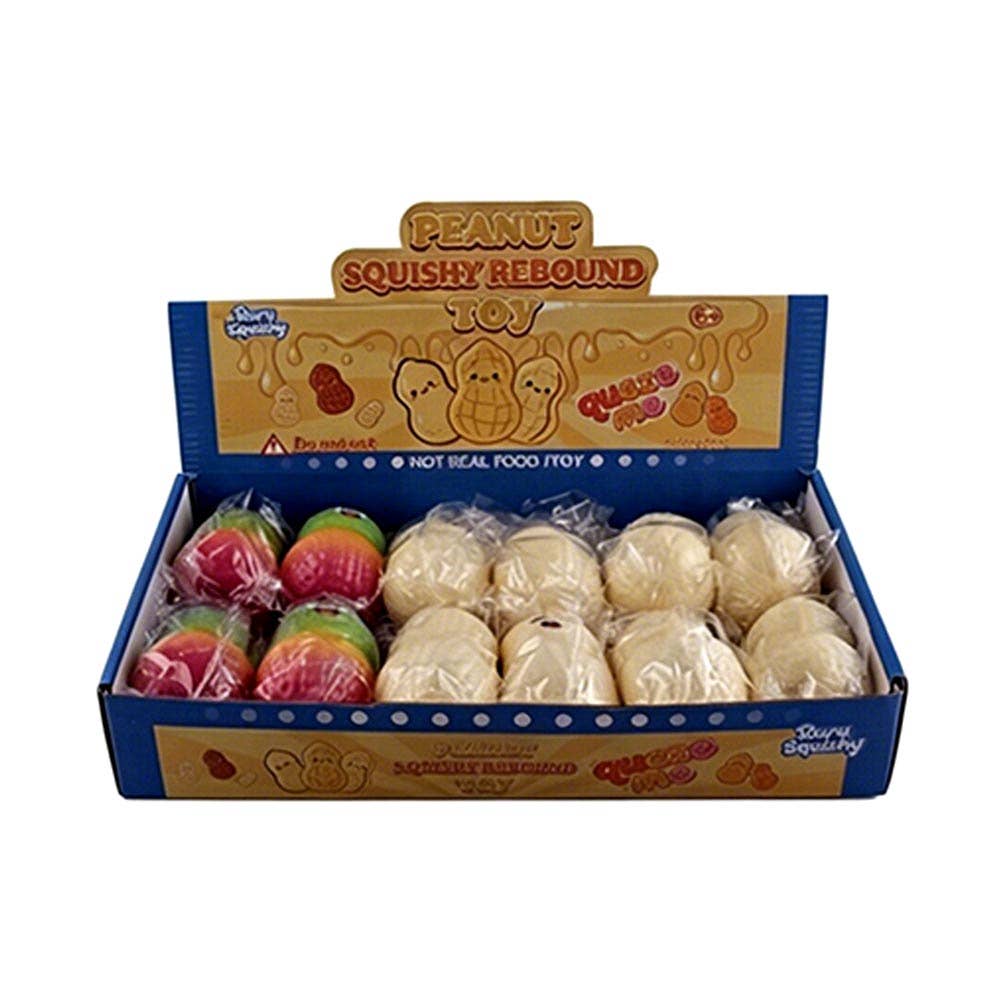 12PCS -  Peanut Squeeze Slow Rise Squishy Stress Relief Toy