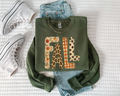 Fall Pattern Letters Graphic Sweatshirt