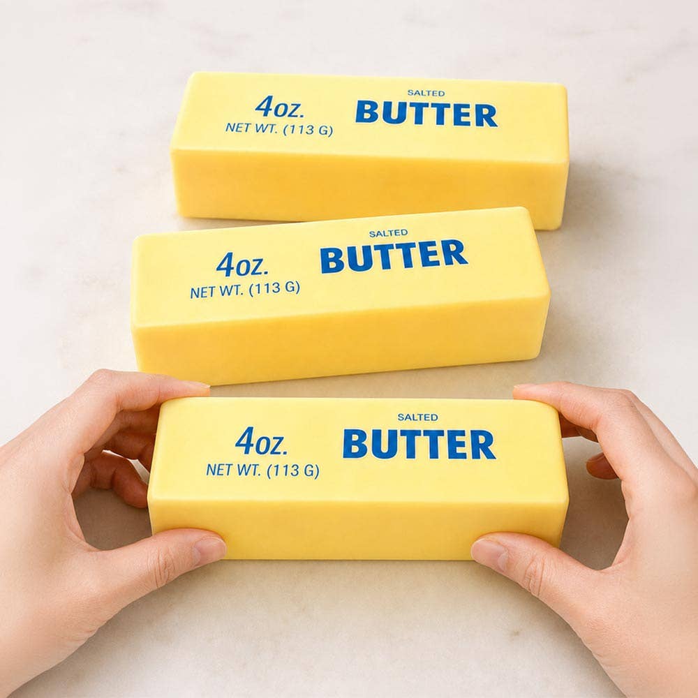 12PCS - Butter Stick Shape Squeeze Squishy Stress Relief Toy