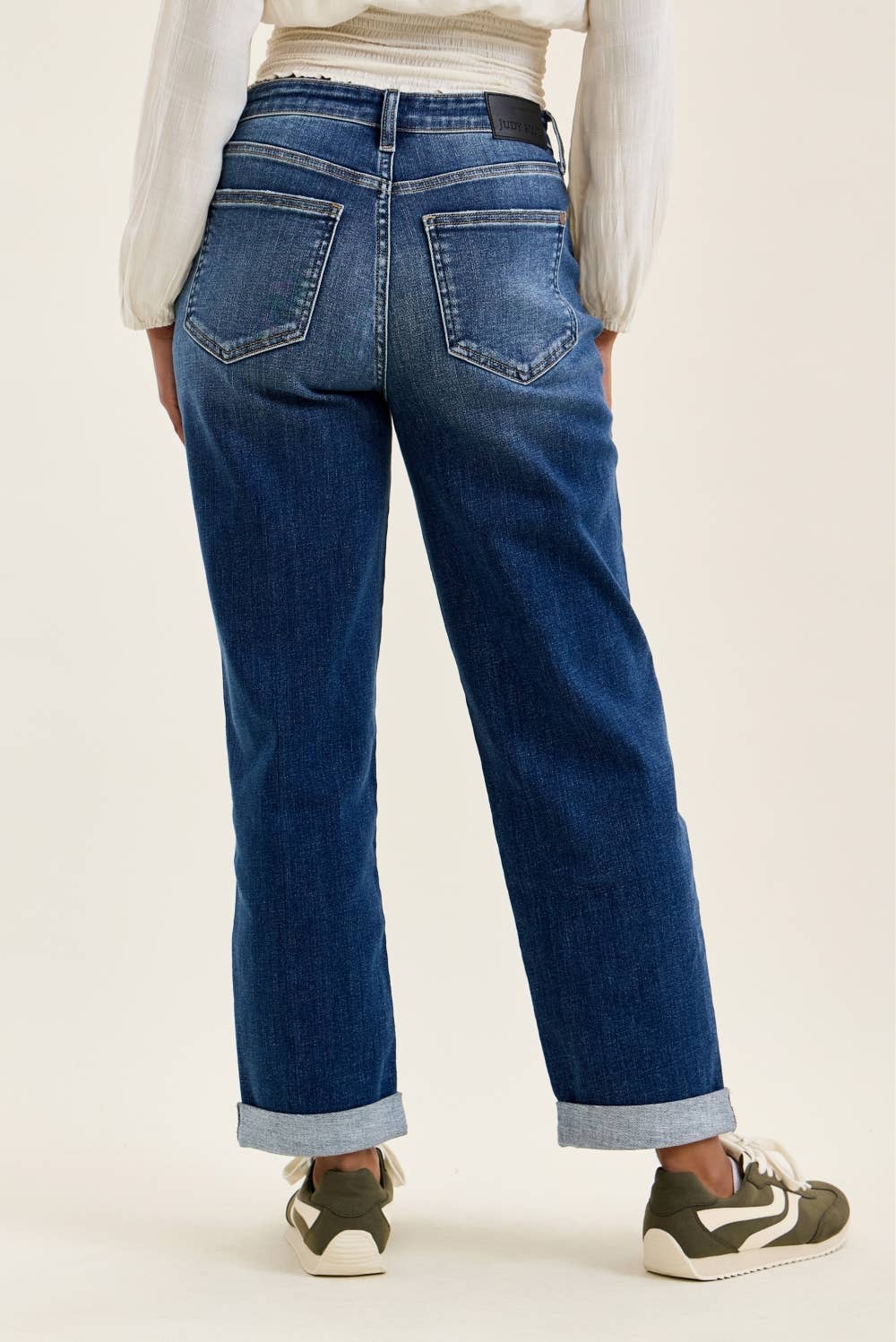 Dark Wash Boyfriend Jeans - Judy Blue