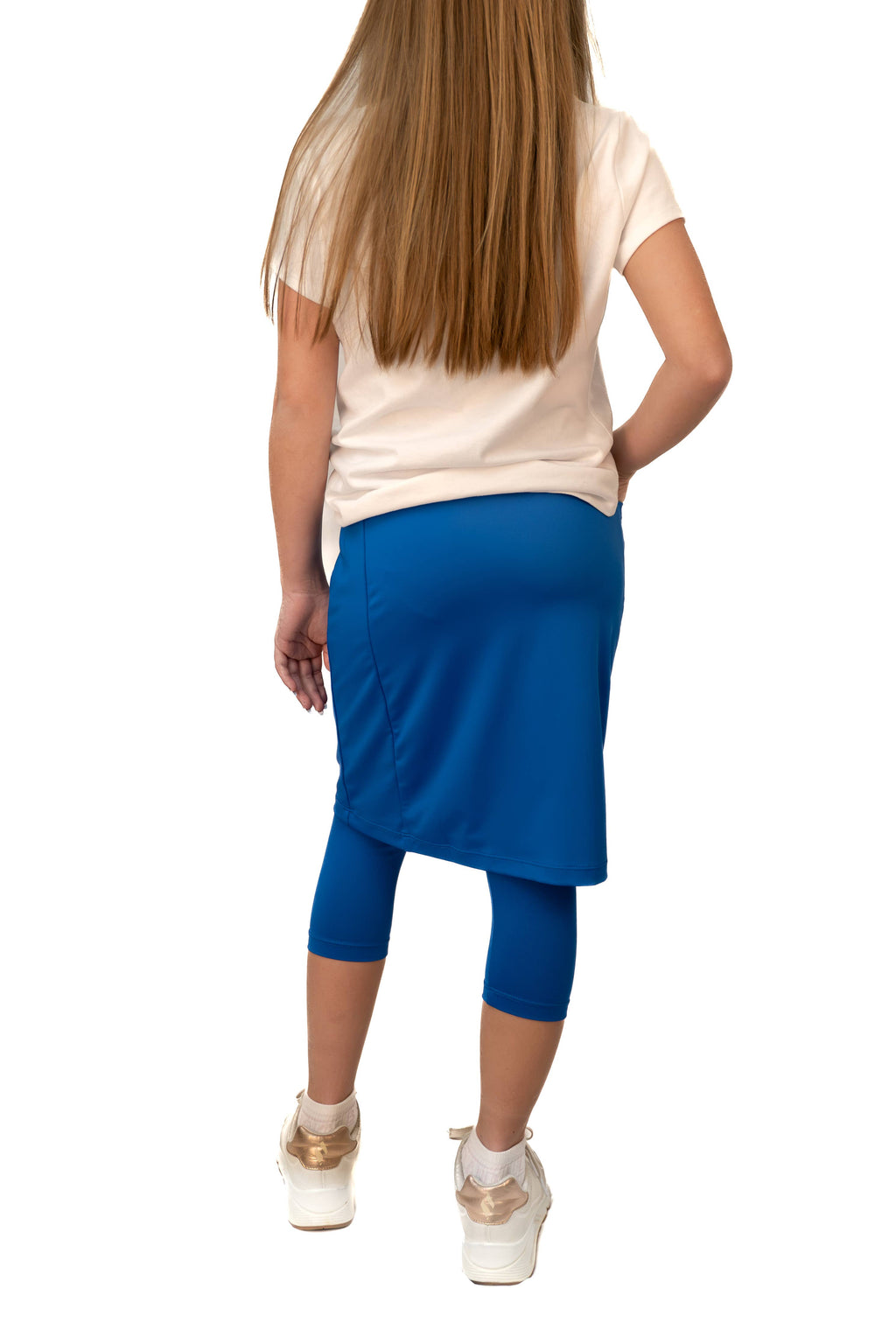 Snoga Girls Modest Fit Skirted Leggings - Iris Blue