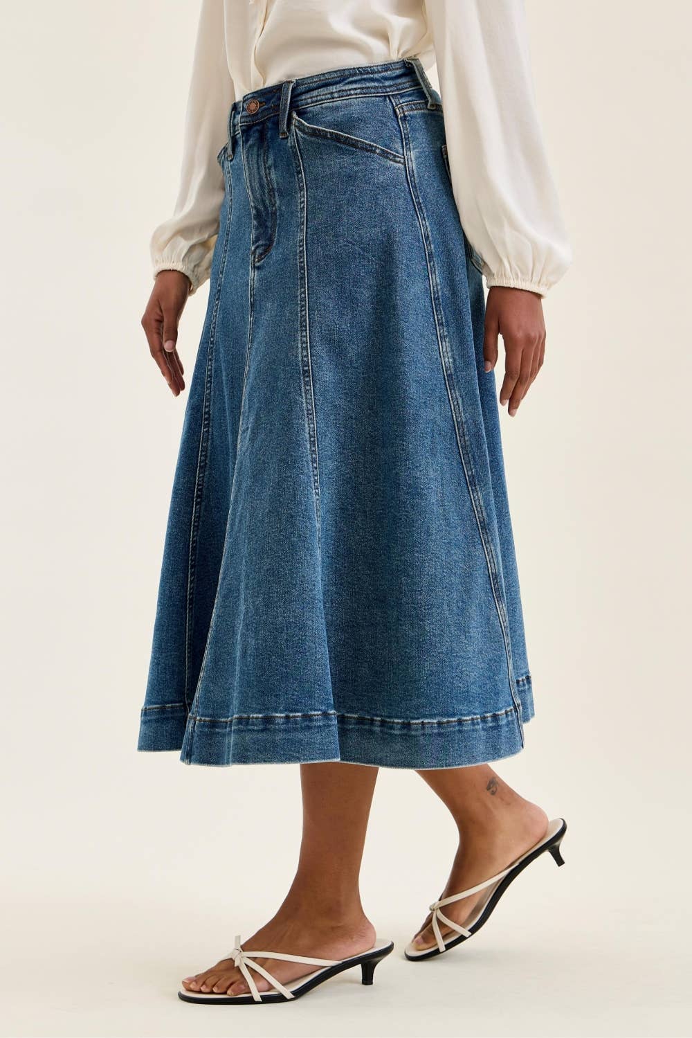 High Waisted Lasso Skirt Medium Stone - Judy Blue